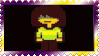 kris deltarune with a movie maker style animation saying they/them (with the last letter on the next line)